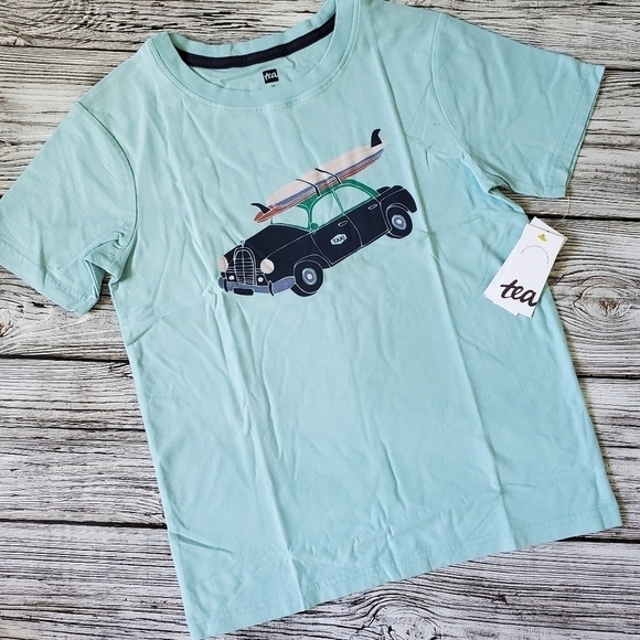 Tea Collection Beach Wagon T-Shirt Size 10 NWT - Picture 1 of 4